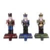 Northlight Glittered Nutcracker Stocking Holders - 7.75" - Blue, Red And Green - Set Of 3 -Northlight Christmas northlight dw15135 59985.1588369076