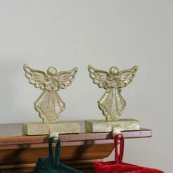 Northlight Angel Glittered Christmas Stocking Holders - 5.5" - Gold - Set Of 2 15 Northlight Angel Glittered Christmas Stocking Holders - 5.5" - Gold - Set Of 2 -Northlight Christmas northlight dw15138 3 62730.1691247511
