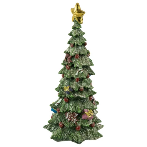 Northlight Glittered Christmas Tree With Presents, Berries And Bows Decoration - 10" 5 Northlight Glittered Christmas Tree With Presents, Berries And Bows Decoration - 10" - Image 3