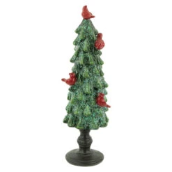 Northlight Glittered Christmas Tree With Cardinals Decoration - 8.75" - Green And Red -Northlight Christmas northlight dw92256 1 61066.1690296406