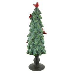 Northlight Glittered Christmas Tree With Cardinals Decoration - 8.75" - Green And Red -Northlight Christmas northlight dw92256 4 58543.1663254286