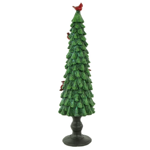 Northlight Glittered Christmas Tree With Red Cardinals Decoration - 14.5" - Green And Red 7 Northlight Glittered Christmas Tree With Red Cardinals Decoration - 14.5" - Green And Red - Image 5