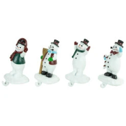 Northlight Winter Ready Glitter Snowman Christmas Stocking Holders - 7" - Set Of 4 -Northlight Christmas northlight dw94224 3 60099.1660844691