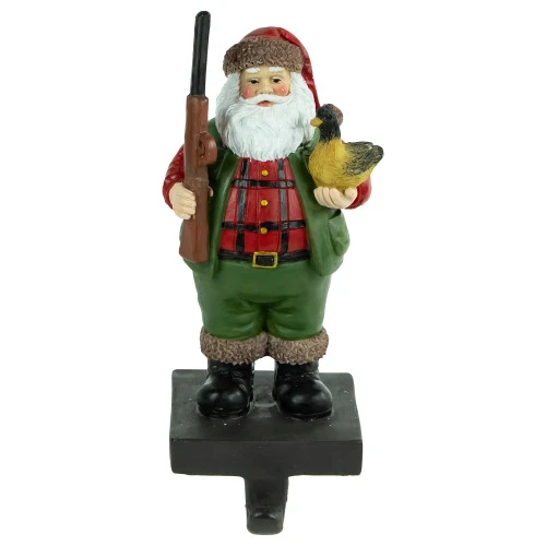 Northlight 8.5" Hunter Santa With Duck Christmas Stocking Holder 3 Northlight 8.5" Hunter Santa With Duck Christmas Stocking Holder
