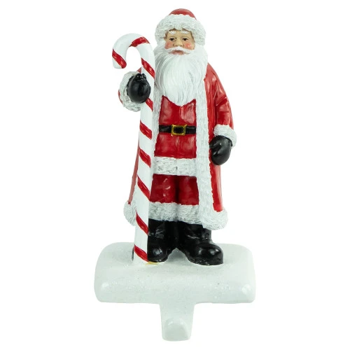 Northlight 7" Santa Claus With Candy Cane Christmas Stocking Holder 3 Northlight 7" Santa Claus With Candy Cane Christmas Stocking Holder