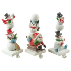 Northlight Set Of 3 Snowmen Christmas Stocking Holders 9" -Northlight Christmas northlight dw94230 2 00651.1672391793