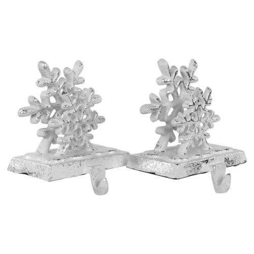 Northlight 12.5" Silver Snowflake Christmas Stocking Holder 7 Northlight 12.5" Silver Snowflake Christmas Stocking Holder - Image 5