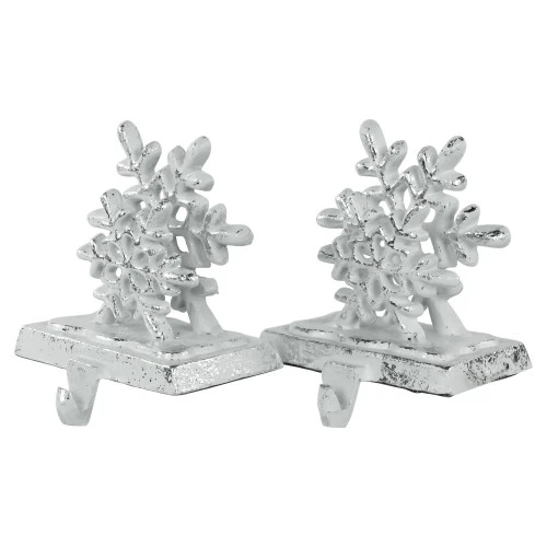 Northlight 12.5" Silver Snowflake Christmas Stocking Holder 6 Northlight 12.5" Silver Snowflake Christmas Stocking Holder - Image 4