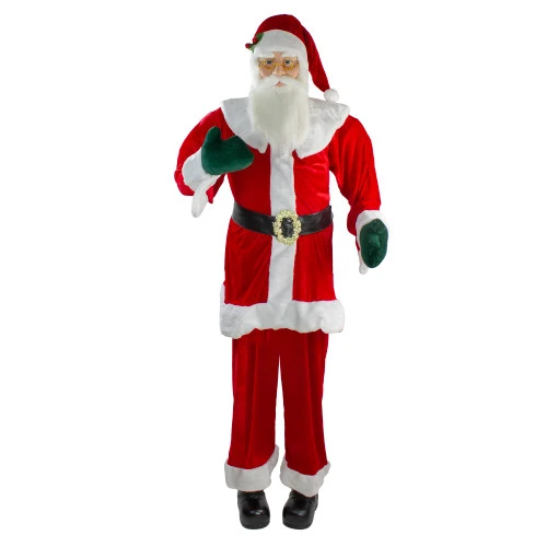 Northlight 72" Red And White Life Size Plush Santa Claus Standing Christmas Figure 3 Northlight 72" Red And White Life Size Plush Santa Claus Standing Christmas Figure