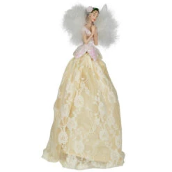 Northlight 10" Champagne And White Angel Christmas Tree Topper, Unlit -Northlight Christmas northlight e27403 03 76307.1704379457
