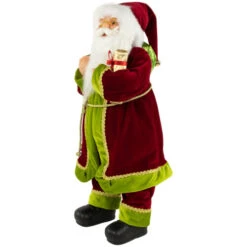 Northlight 24" Red And Bright Green Standing Santa With Presents Christmas Figure -Northlight Christmas northlight e76438 3 24130.1671008553