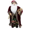 24" Burgundy Santa Claus With Teddy Bear Christmas Figure -Northlight Christmas northlight e76593 25393.1588403311