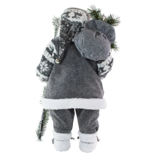 Northlight 24" Gray And White Nordic Santa Claus Christmas Figure 7 Northlight 24" Gray And White Nordic Santa Claus Christmas Figure - Image 5