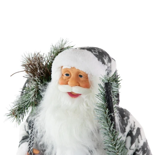 Northlight 24" Gray And White Nordic Santa Claus Christmas Figure 6 Northlight 24" Gray And White Nordic Santa Claus Christmas Figure - Image 4