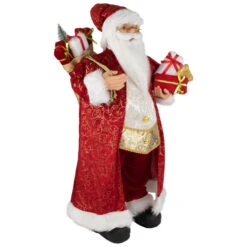 Northlight 32" Red And Gold Santa Claus With Gifts Christmas Figure -Northlight Christmas northlight e88520 3new 51213.1671008213
