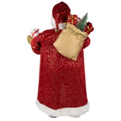 Northlight 32" Red And Gold Santa Claus With Gifts Christmas Figure -Northlight Christmas northlight e88520 4new 95343.1671008215