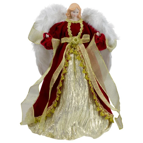 Northlight 14" Red And Gold Traditional Angel Christmas Tree Topper - Unlit 3 Northlight 14" Red And Gold Traditional Angel Christmas Tree Topper - Unlit