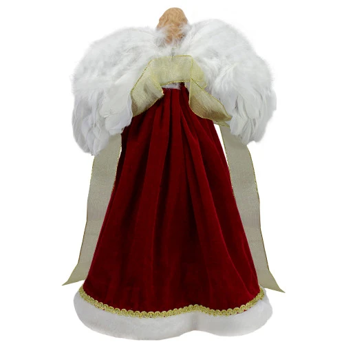 Northlight 18" Red And Gold Angel In A Dress Christmas Tree Topper - Unlit 7 Northlight 18" Red And Gold Angel In A Dress Christmas Tree Topper - Unlit - Image 5