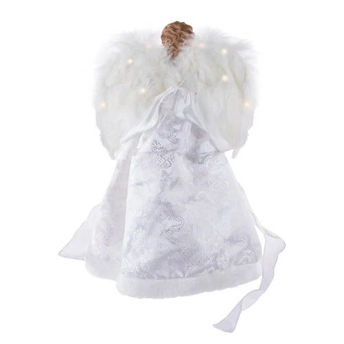 Northlight 14" White And Red Angel With Lighted Wings Christmas Tree Topper 7 Northlight 14" White And Red Angel With Lighted Wings Christmas Tree Topper - Image 5