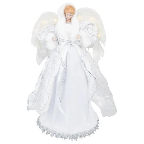 Northlight 14" White Angel With Lighted Wings Christmas Tree Topper 3 Northlight 14" White Angel With Lighted Wings Christmas Tree Topper