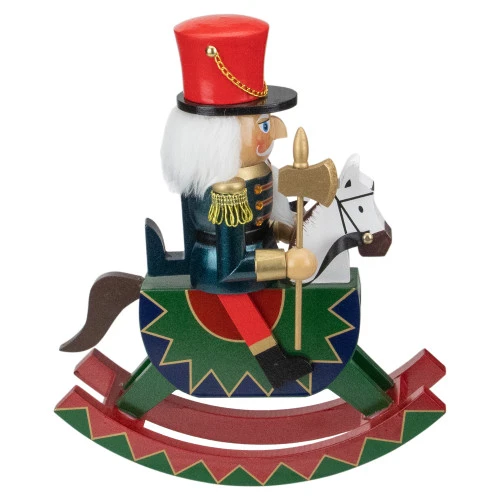 Northlight 11.5 Red And Blue Christmas Nutcracker Soldier On Rocking Horse 5 Northlight 11.5 Red And Blue Christmas Nutcracker Soldier On Rocking Horse - Image 3