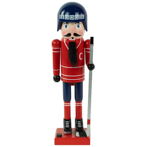Northlight 14" Blue And Red Wooden Christmas Ice Hockey Player Nutcracker 3 Northlight 14" Blue And Red Wooden Christmas Ice Hockey Player Nutcracker