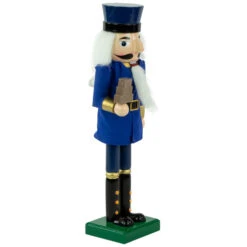 Northlight 14" Blue And Gold Wooden Mail Carrier Christmas Nutcracker -Northlight Christmas northlight f92181 2new 70983.1665610751