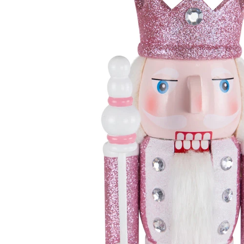 Northlight Jeweled And Glittered Nutcracker King Christmas Figure - 15" - Pink And White 8 Northlight Jeweled And Glittered Nutcracker King Christmas Figure - 15" - Pink And White - Image 6