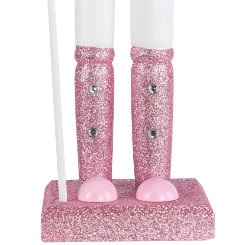 Northlight Jeweled And Glittered Nutcracker King Christmas Figure - 15" - Pink And White 10 Northlight Jeweled And Glittered Nutcracker King Christmas Figure - 15" - Pink And White - Image 8