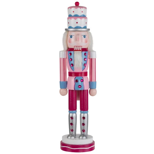 Northlight Cake King Nutcracker Christmas Figure - 15" - Pink And Blue 4 Northlight Cake King Nutcracker Christmas Figure - 15" - Pink And Blue - Image 2