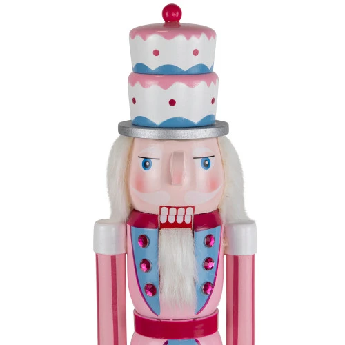 Northlight Cake King Nutcracker Christmas Figure - 15" - Pink And Blue 7 Northlight Cake King Nutcracker Christmas Figure - 15" - Pink And Blue - Image 5