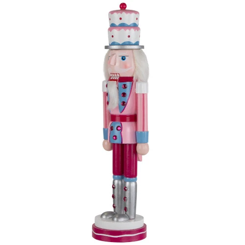 Northlight Cake King Nutcracker Christmas Figure - 15" - Pink And Blue 6 Northlight Cake King Nutcracker Christmas Figure - 15" - Pink And Blue - Image 4