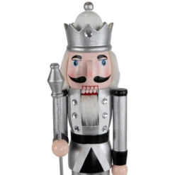 Northlight Jeweled Christmas Nutcracker Figure - 14" - Silver And Black -Northlight Christmas northlight f96467 03 35257.1726712132