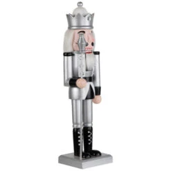Northlight Jeweled Christmas Nutcracker Figure - 14" - Silver And Black -Northlight Christmas northlight f96467 07 59138.1726712132