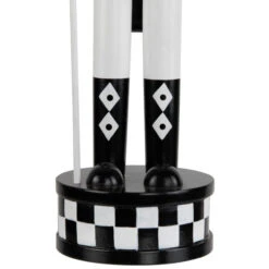 Northlight Checkered Nutcracker Soldier With Scepter Christmas Figure - 15" - Black And White -Northlight Christmas northlight f96468 02 59533.1726712135