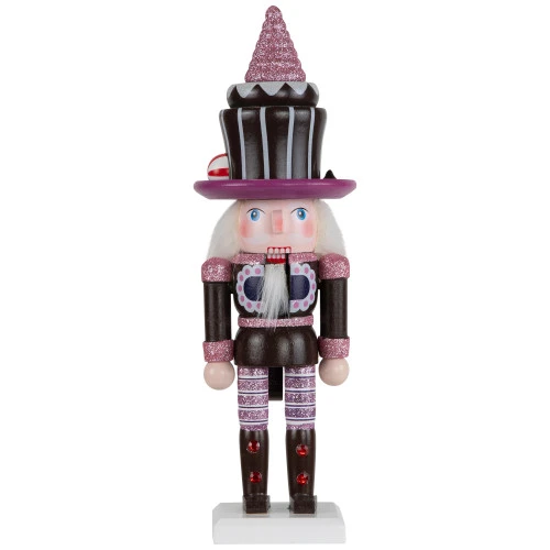 Northlight Cupcake Nutcracker Christmas Figure - 10" - Brown And Pink 4 Northlight Cupcake Nutcracker Christmas Figure - 10" - Brown And Pink - Image 2