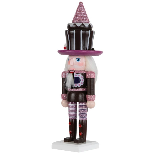 Northlight Cupcake Nutcracker Christmas Figure - 10" - Brown And Pink 5 Northlight Cupcake Nutcracker Christmas Figure - 10" - Brown And Pink - Image 3