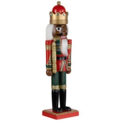 African American Nutcracker King Christmas Figure - 14.25" - Red And Green -Northlight Christmas northlight f96475 05 11052.1726712133