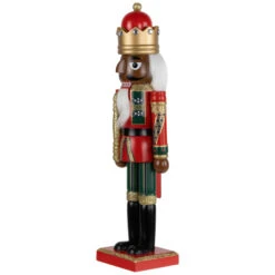African American Nutcracker King Christmas Figure - 14.25" - Red And Green -Northlight Christmas northlight f96475 06 64109.1726712132
