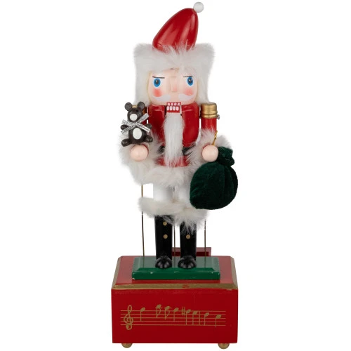 Northlight Animated And Musical Santa Christmas Nutcracker With Bear - 12" 3 Northlight Animated And Musical Santa Christmas Nutcracker With Bear - 12"
