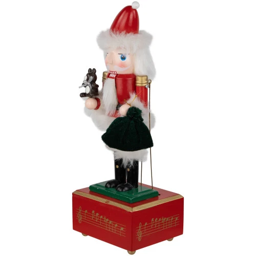 Northlight Animated And Musical Santa Christmas Nutcracker With Bear - 12" 5 Northlight Animated And Musical Santa Christmas Nutcracker With Bear - 12" - Image 3