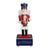 Northlight Nutcracker Drummer Animated And Musical Christmas Figure - 12" - Red And Navy