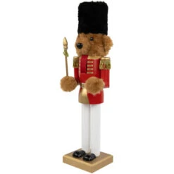Plush Teddy Bear Soldier Christmas Nutcracker - 14" - Red And Gold -Northlight Christmas northlight f97127 02 24318.1694101354
