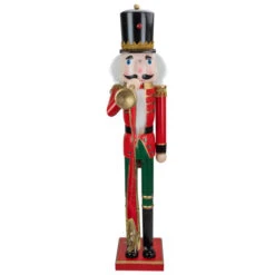 Northlight 36" Red And Green Christmas Nutcracker Soldier With Horn -Northlight Christmas northlight f97140updated 65998.1629473966