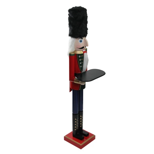 Northlight 48.25" Red And Black Christmas Butler Nutcracker With Tray 6 Northlight 48.25" Red And Black Christmas Butler Nutcracker With Tray - Image 4