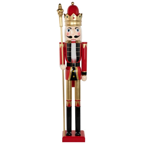 Northlight Commercial Size Christmas Nutcracker King With Scepter - 6' - Red, Black And Gold 3 Northlight Commercial Size Christmas Nutcracker King With Scepter - 6' - Red, Black And Gold