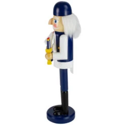 14" Blue And White Wooden Hanukkah Nutcracker With Dreidel And Menorah -Northlight Christmas northlight f97158 03 51086.1632242851
