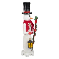 Northlight Wooden Snowman Christmas Nutcracker - 18" - White And Red -Northlight Christmas northlight f97194 03 12585.1600132311