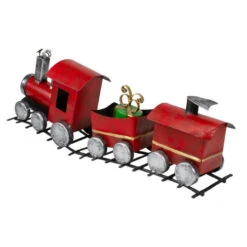 Triple Car Metal Train Christmas Decoration - 15" - Red And Silver -Northlight Christmas northlight fa87849 3 sample 62190.1602813020