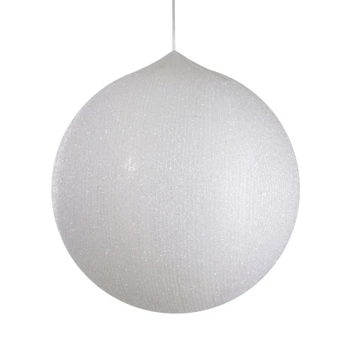 Northlight Tinsel Inflatable Christmas Ball Ornament Outdoor Commercial Decoration - 19.5" - White 3 Northlight Tinsel Inflatable Christmas Ball Ornament Outdoor Commercial Decoration - 19.5" - White